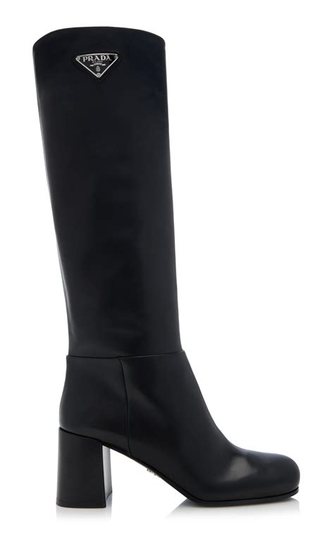 Stivali Leather Knee Boots By Prada .